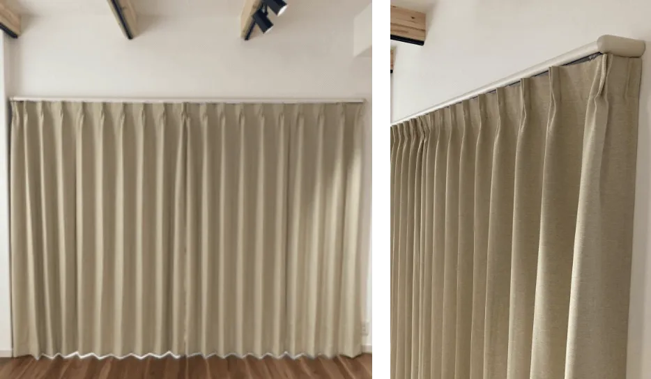 レガートレールMダブルキャップ木目調白(ホワイトグレイン)